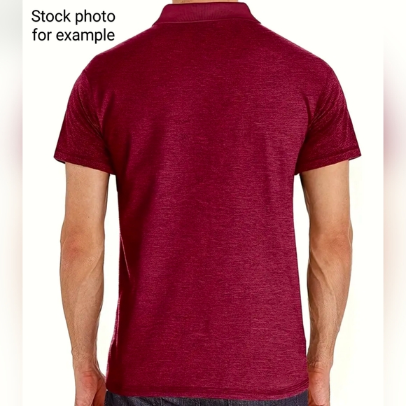 Limkun XXXLarge* men's polo shirt sleeve T shirt in burgundy - Picture 13 of 13